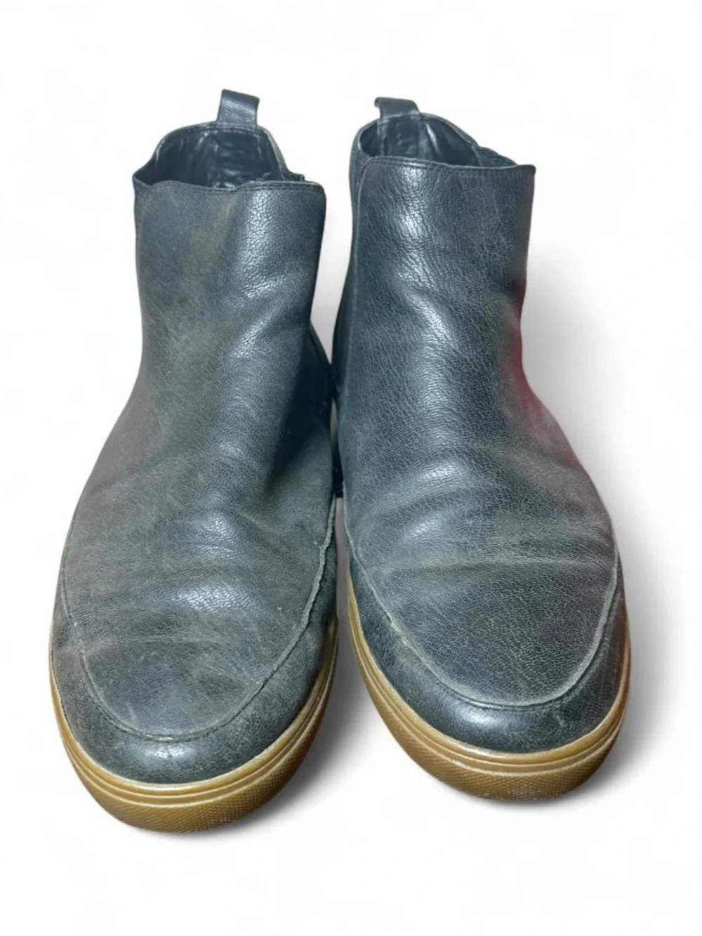 Nine West Vintage Black Leather Pull-On Ankle Boots